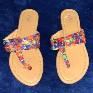 Cato Women's Colorful thong Sandals